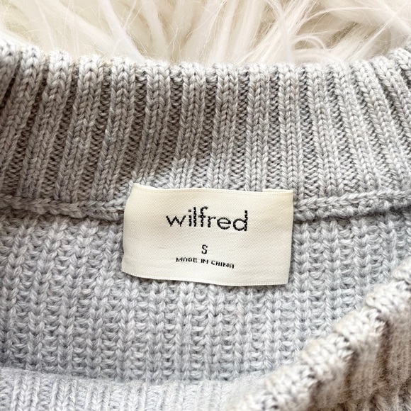 Aritzia Wilfred Sardou Sweater Light Grey Small - Picture 5 of 5